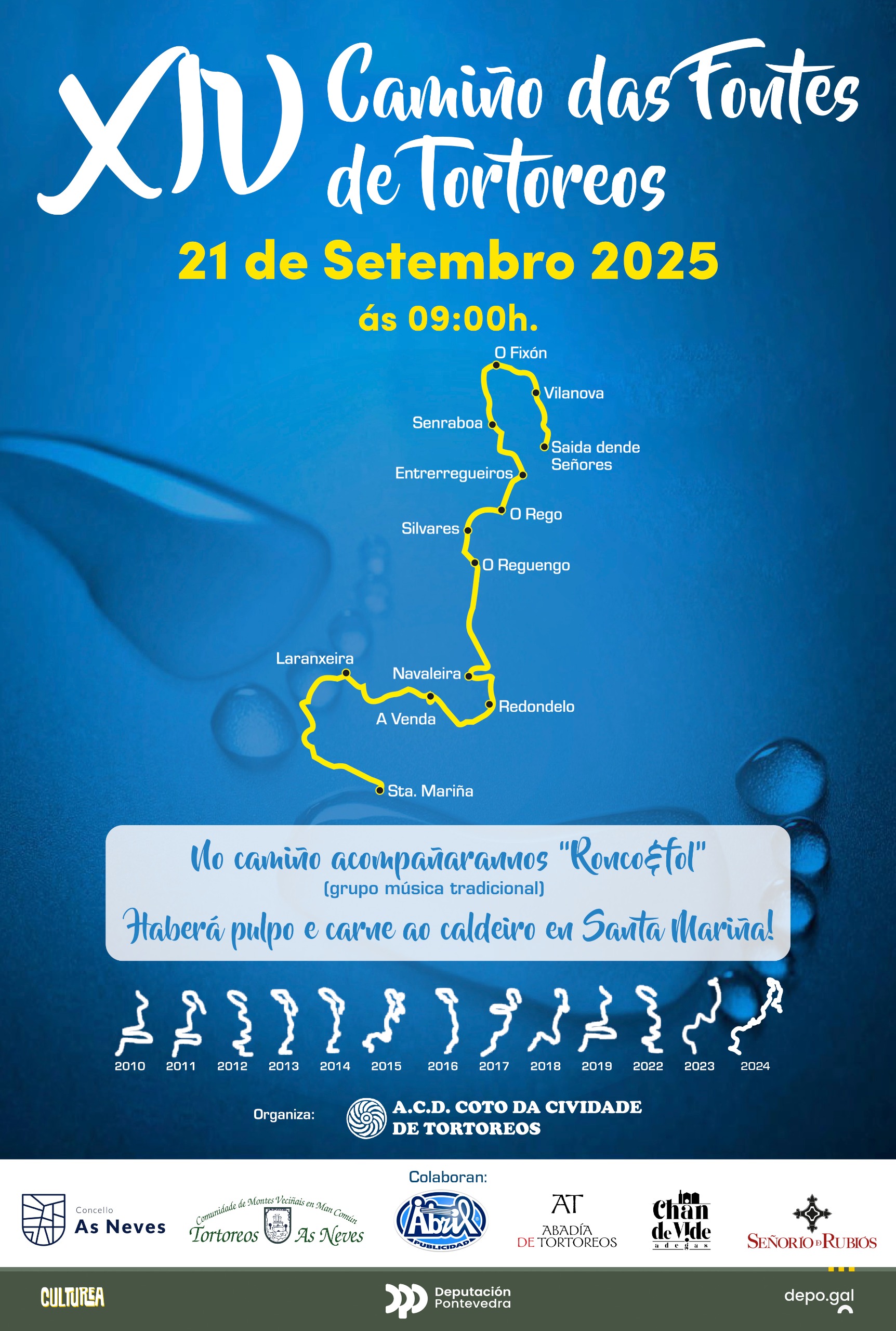 Cartel XIV Camiño das Fontes de Tortoreos